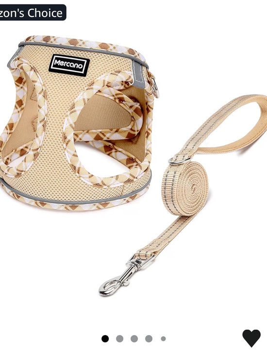 Mercano Other - Mercano Soft Mesh Step-In Dog Harness & Leash Set — Beige Pattern